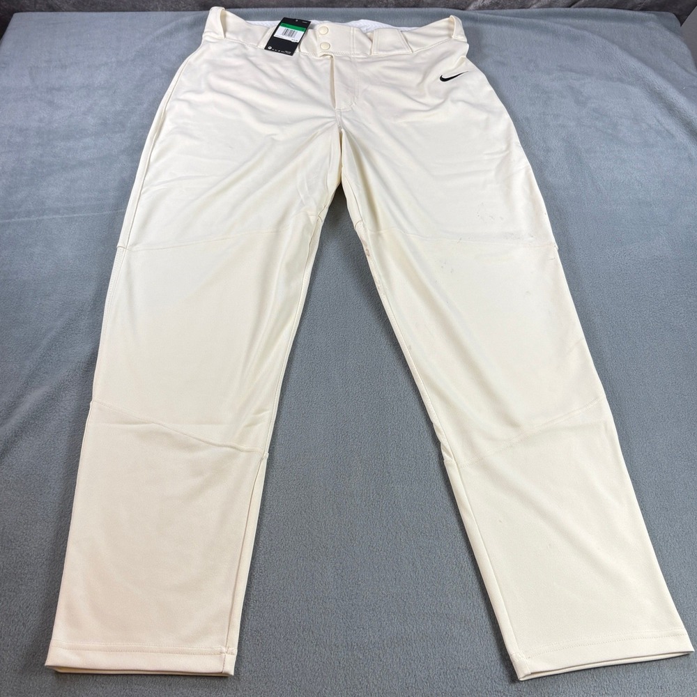 Nike Mens Team Baseball Pants Cream Off-White XL BQ5488-120 NWT